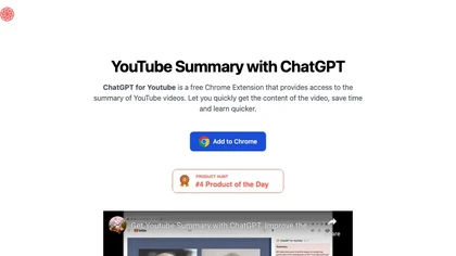 ChatGPT for YouTube